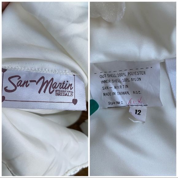 San Martin Vintage 80’s Wedding Dress and‎ Veil - Picture 17 of 17